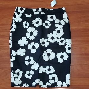 Loft Flower Pencil Skirt